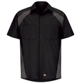 Workwear Outfitters Men's Short Sleeve Diaomond Plate Shirt Black, 3XL SY26BD-SSL-3XL
